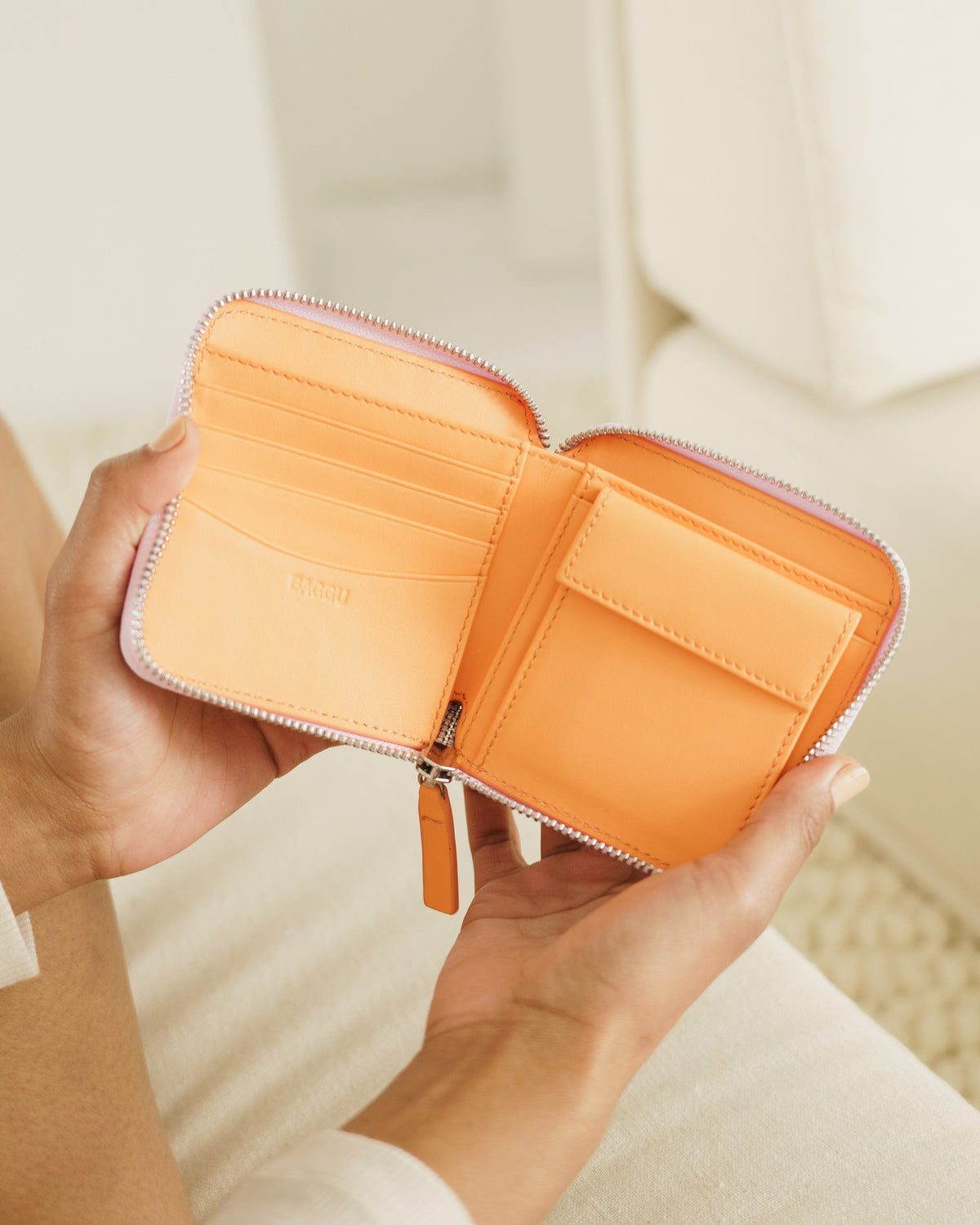 Square Wallet - Orange Sherbet