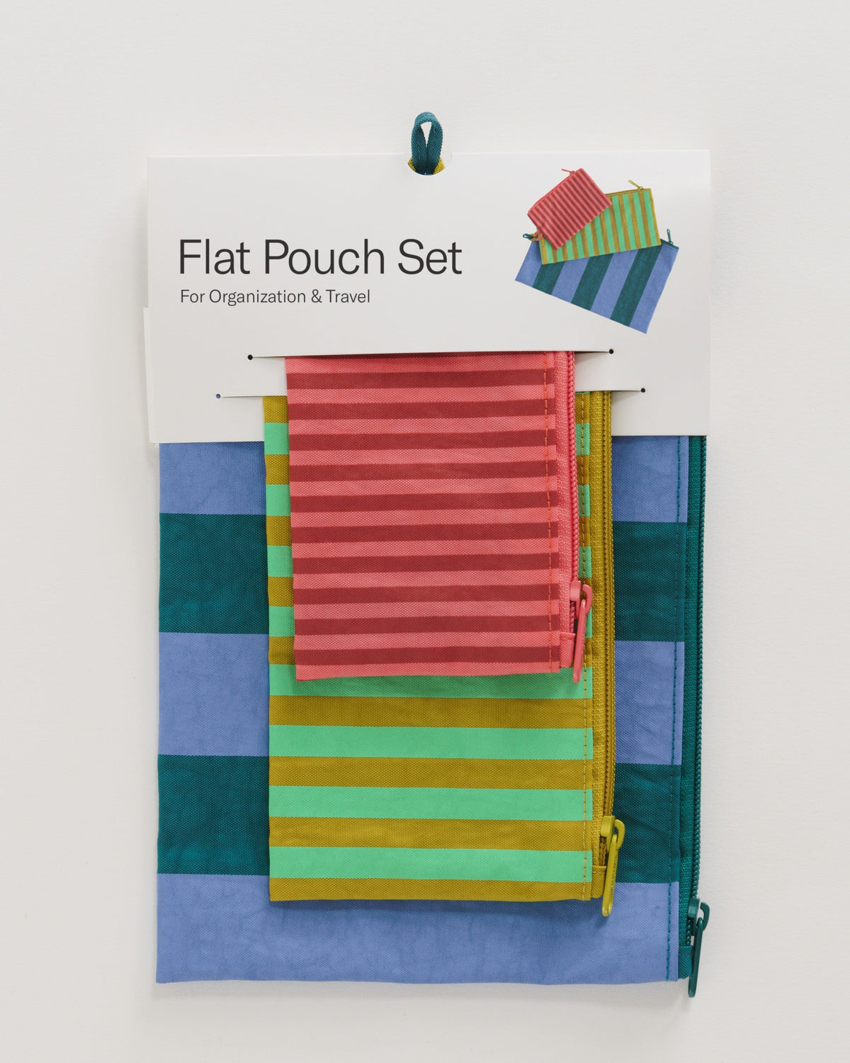 Flat Pouch Set - Afternoon Stripes