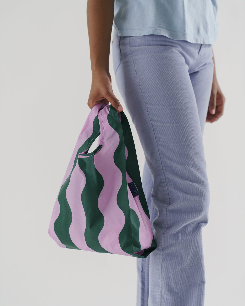 Baby Baggu - Pink and Green Wavy Stripe