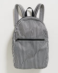 Packable Backpack - Black and White Stripe