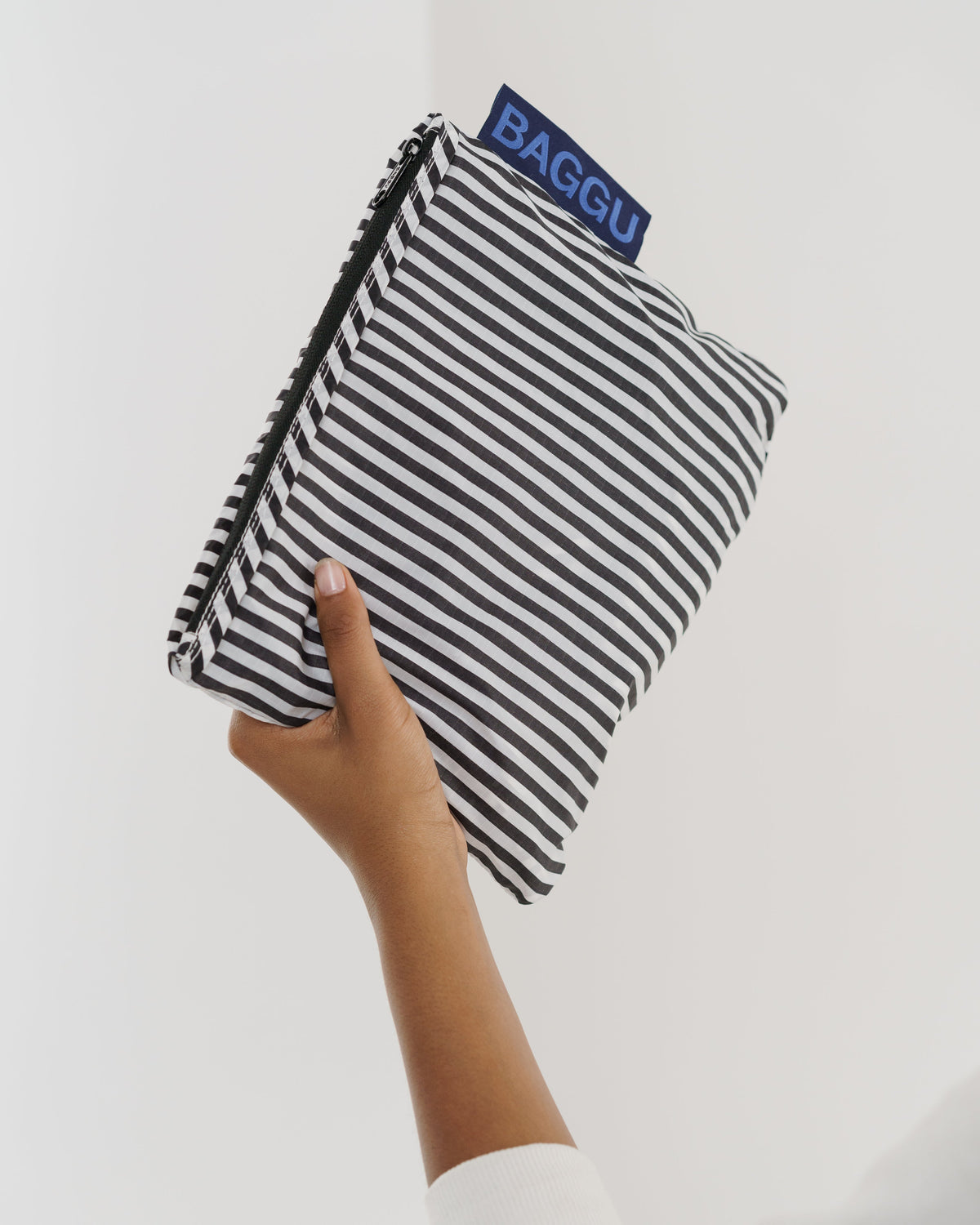 Packable Backpack - Black and White Stripe