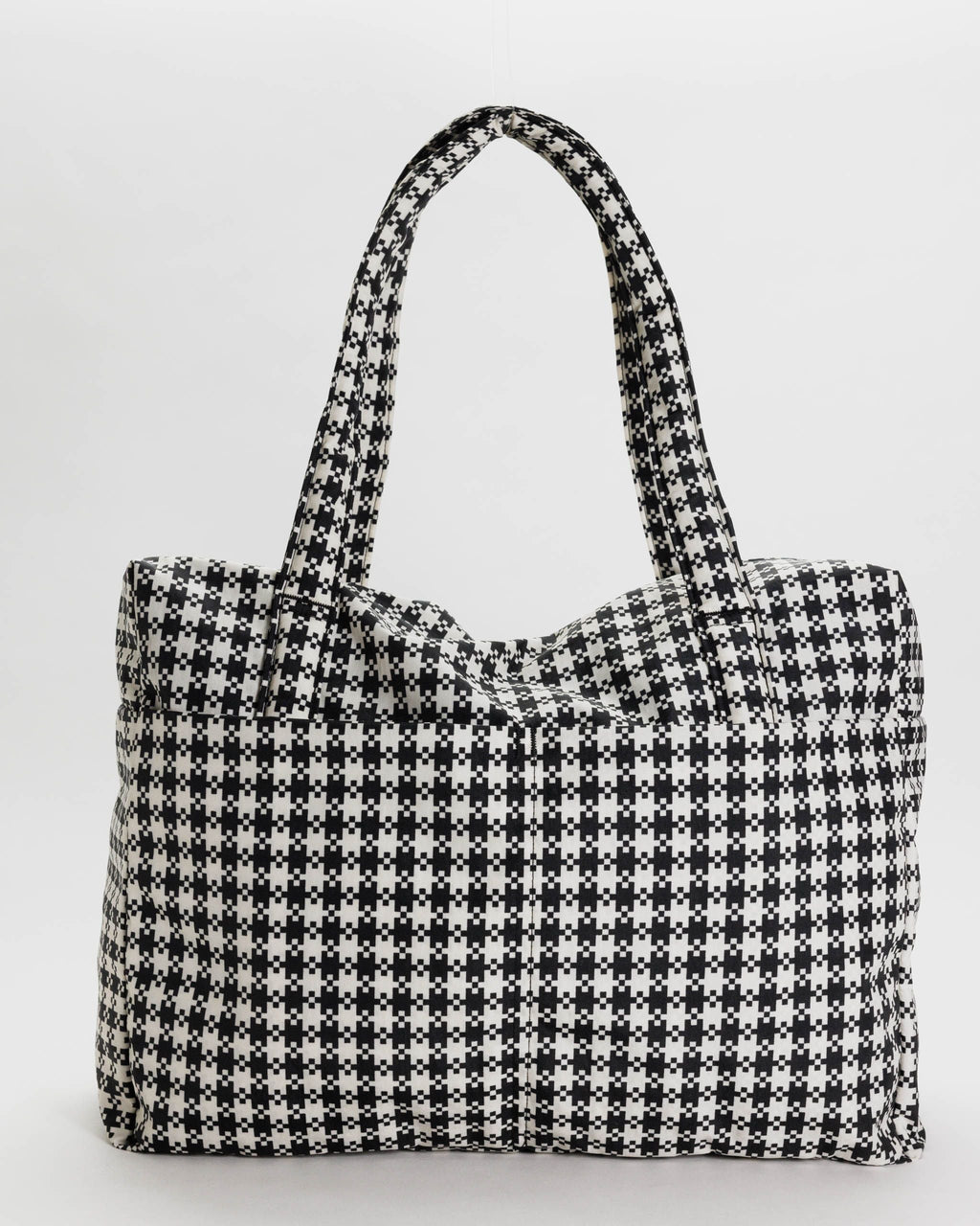 Cloud Carry-on - Black & White Pixel Gingham