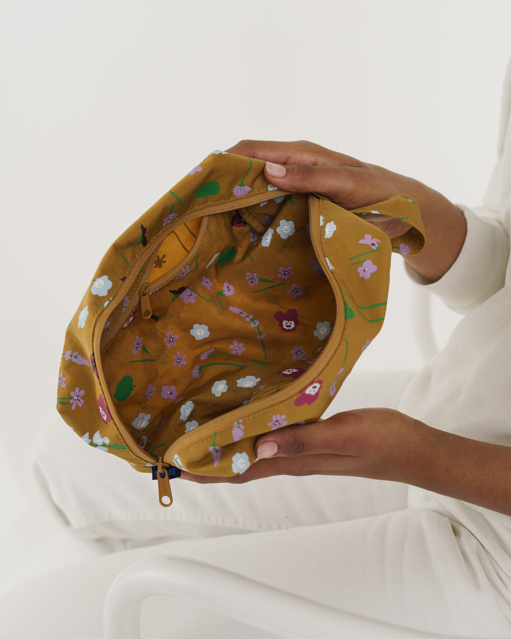 Dopp Kit - Camel Wildflowers