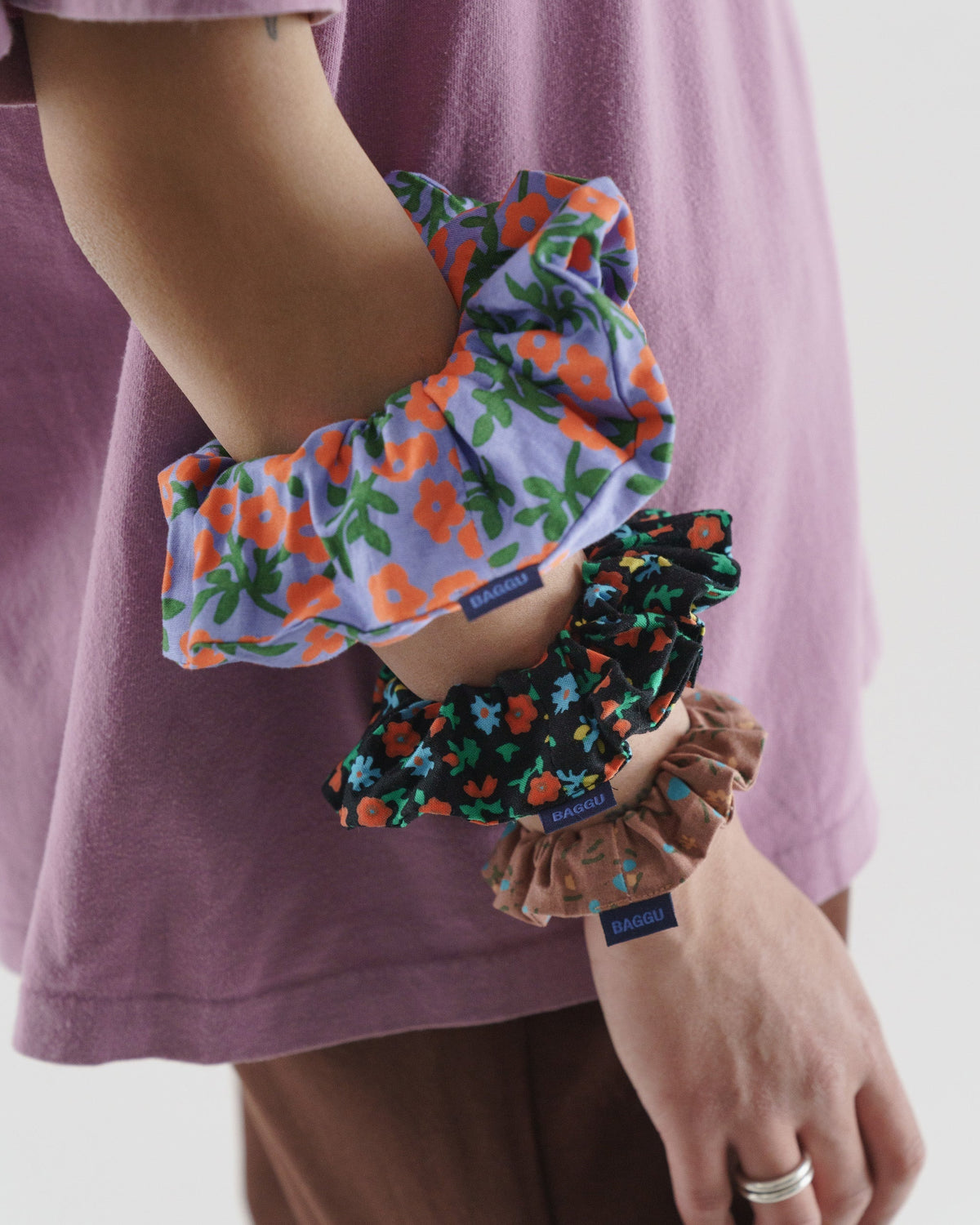 Scrunchie Set of 3 - Calico Florals