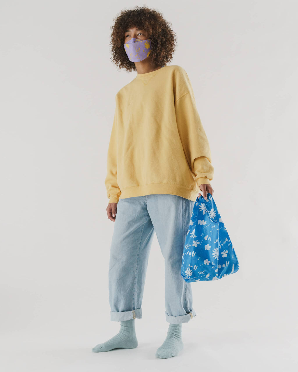 Baby Baggu - Blue Floral Sun Print