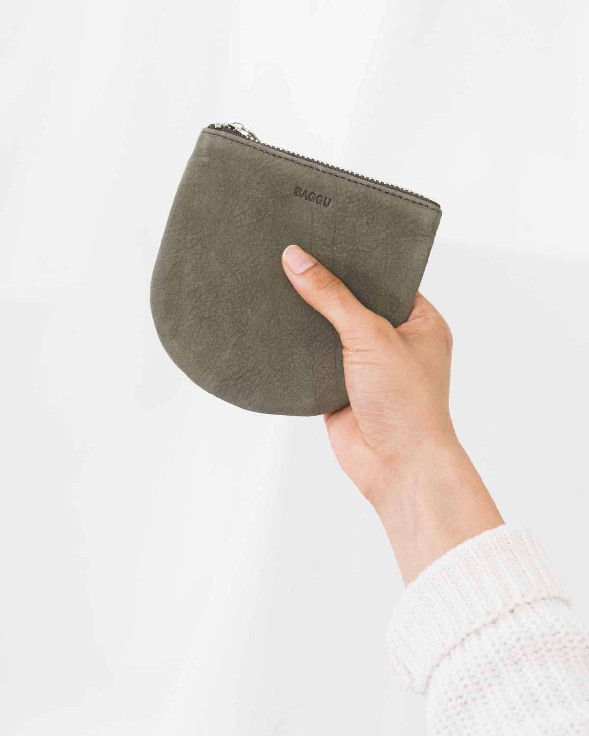 Small U Pouch - Taupe Nubuck