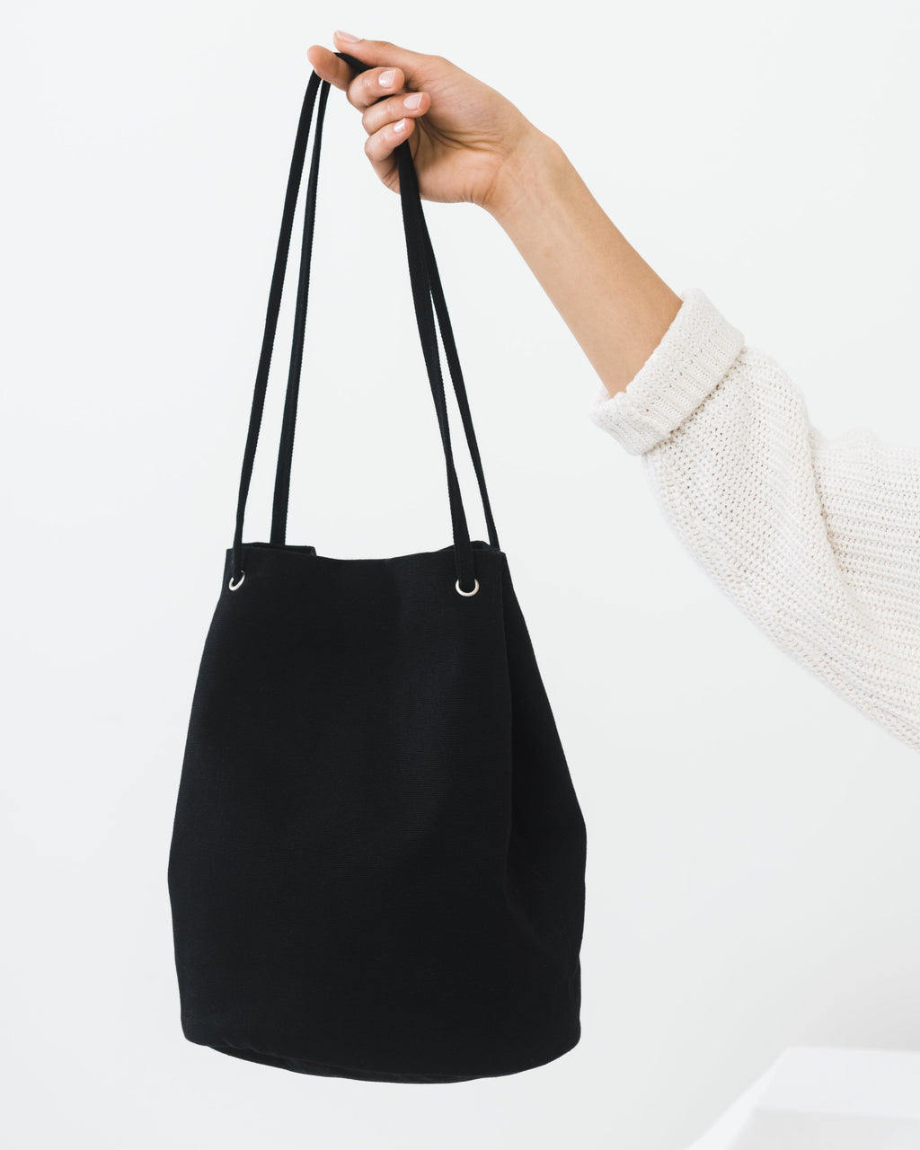Canvas Bucket Bag - Black