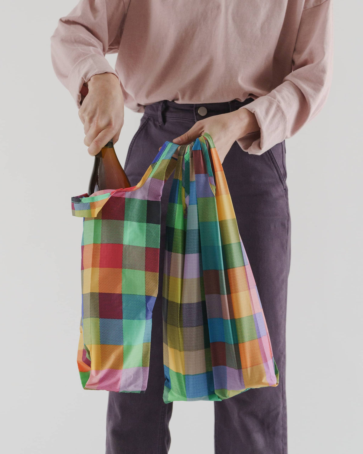 Wine Baggu Set of 3 - Madras Mix