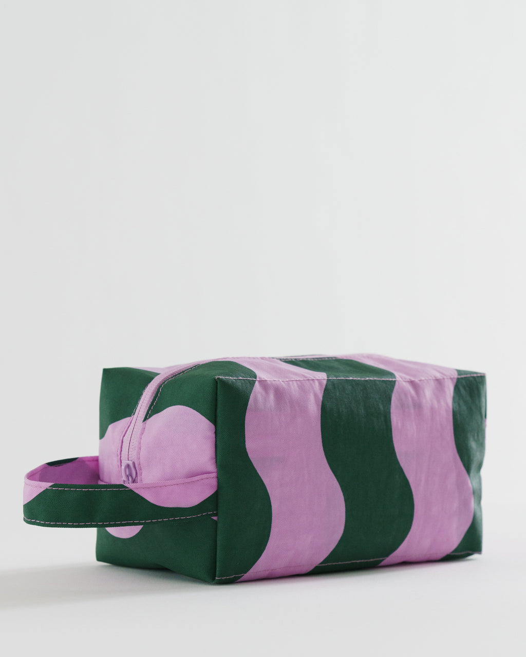 Dopp Kit - Pink and Green Wavy Stripe