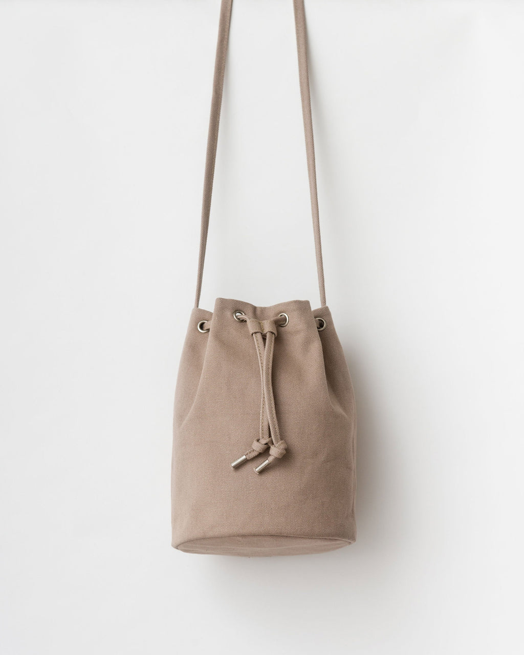 Canvas Drawstring Purse - Mushroom