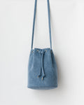 Canvas Drawstring Purse - Washed Denim