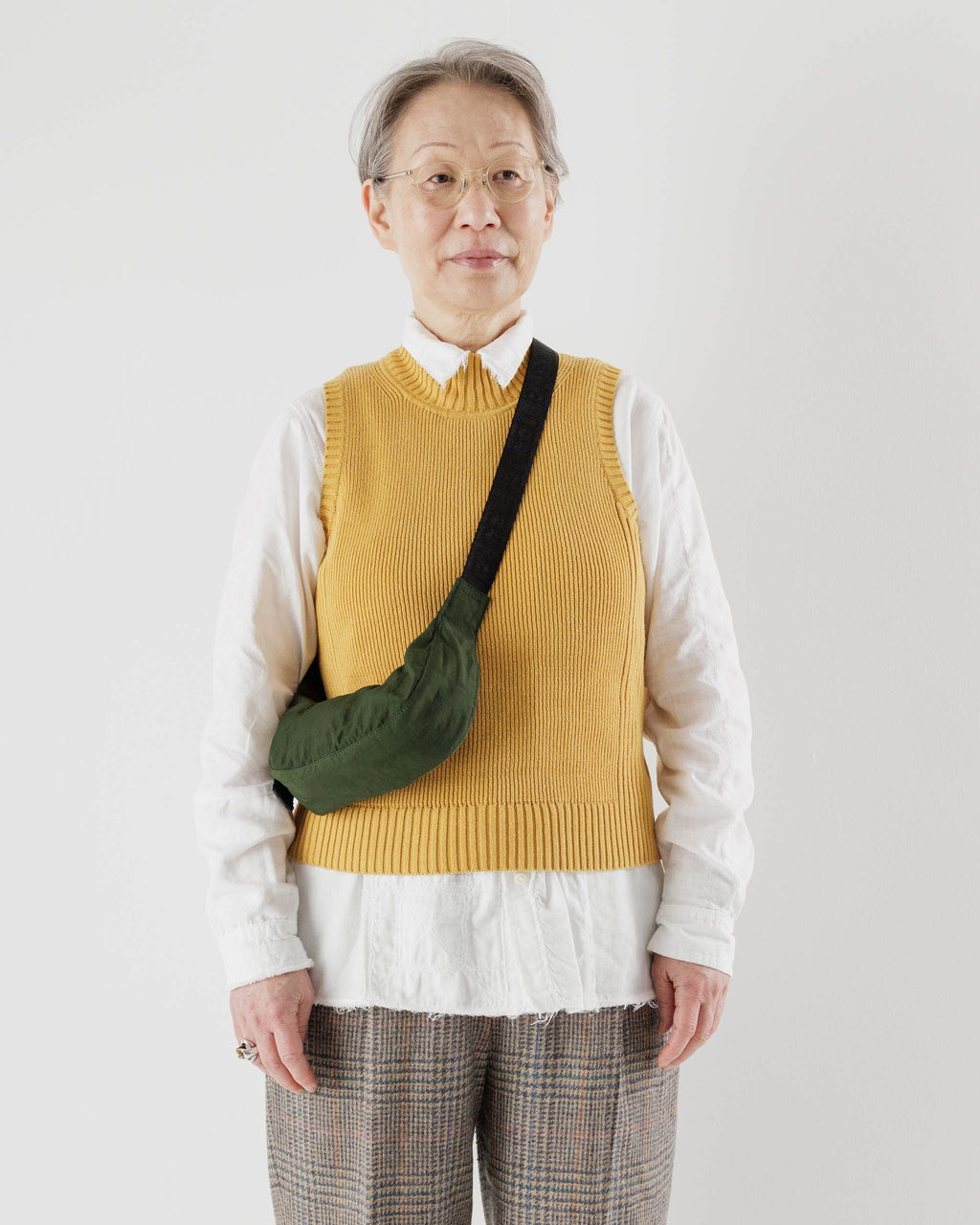 Mini Nylon Crescent Bag - Bay Laurel