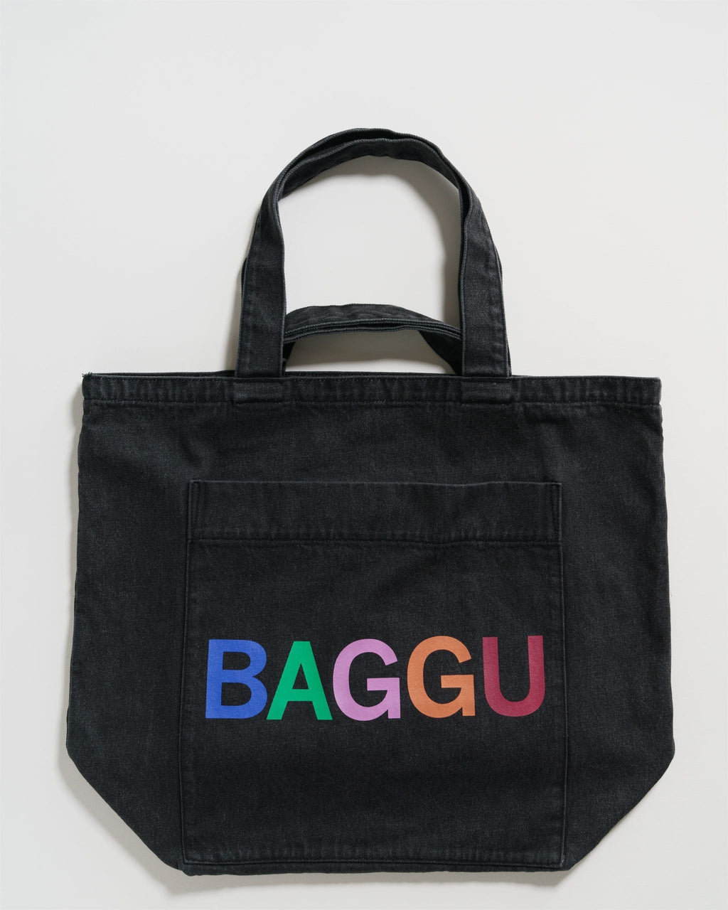 Giant Pocket Tote - Washed Logo Black