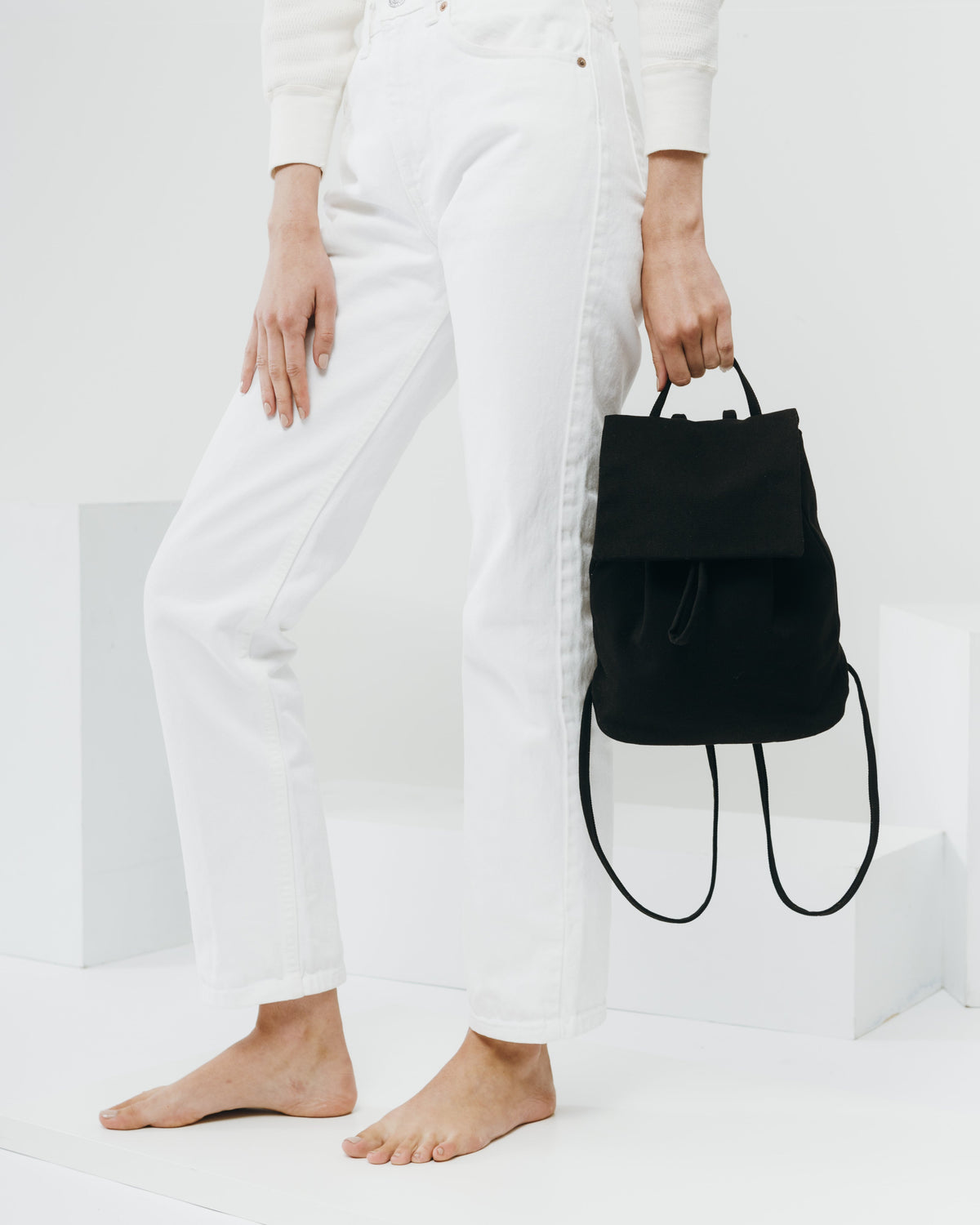 Canvas Mini Backpack - Black