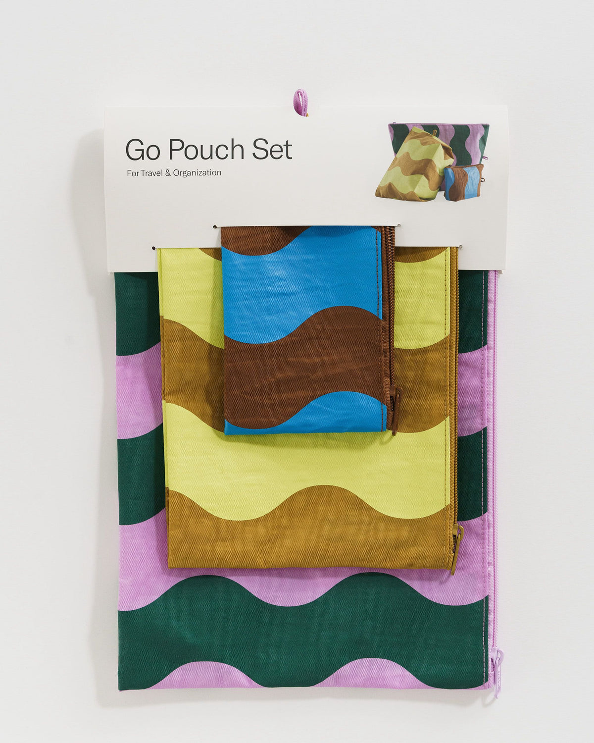 Go Pouch Set - Wavy Stripes