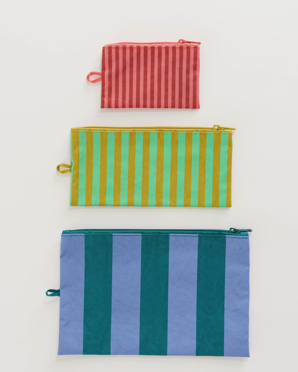 Flat Pouch Set - Afternoon Stripes
