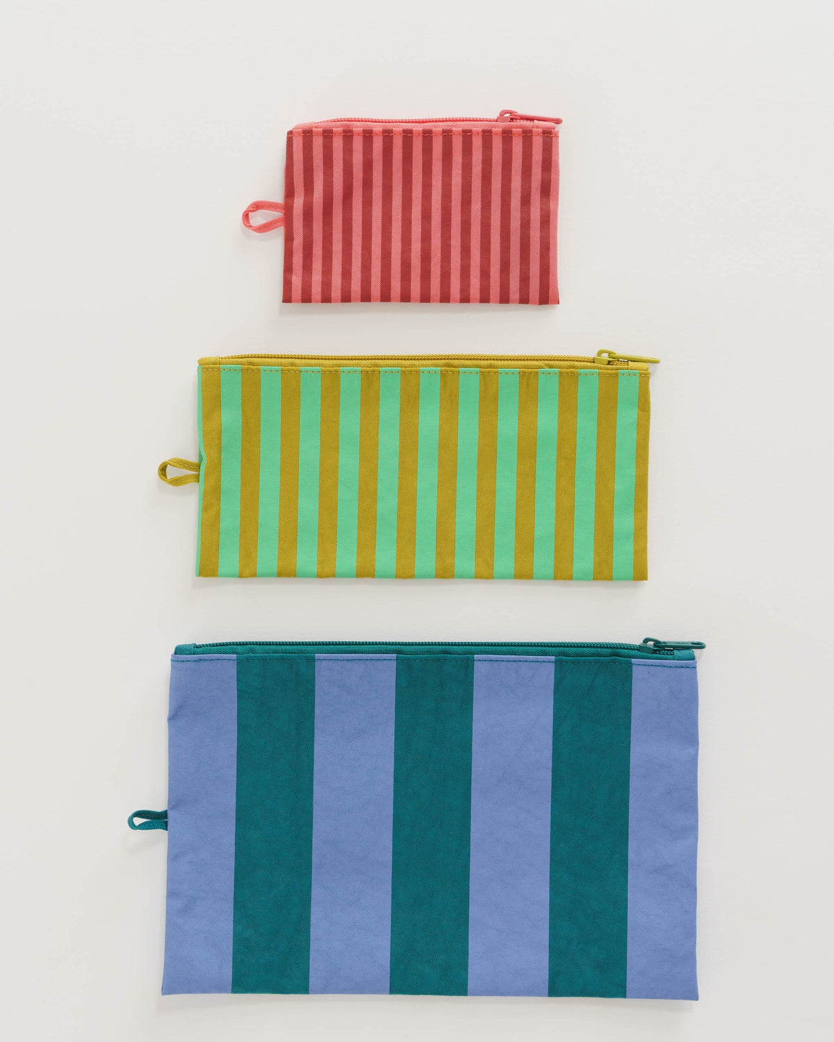 Flat Pouch Set - Afternoon Stripes