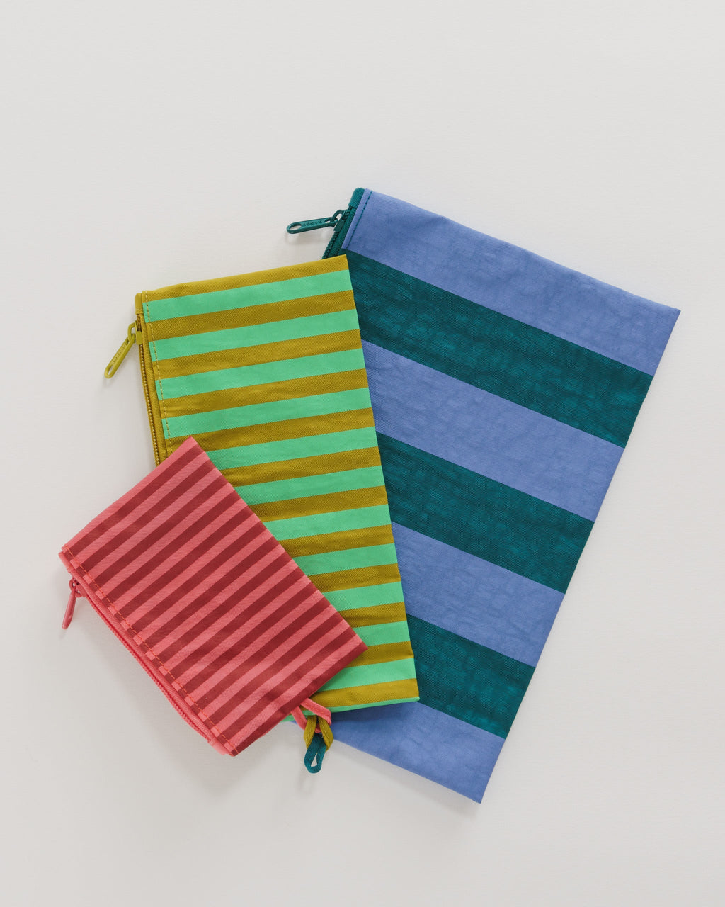 Flat Pouch Set - Afternoon Stripes