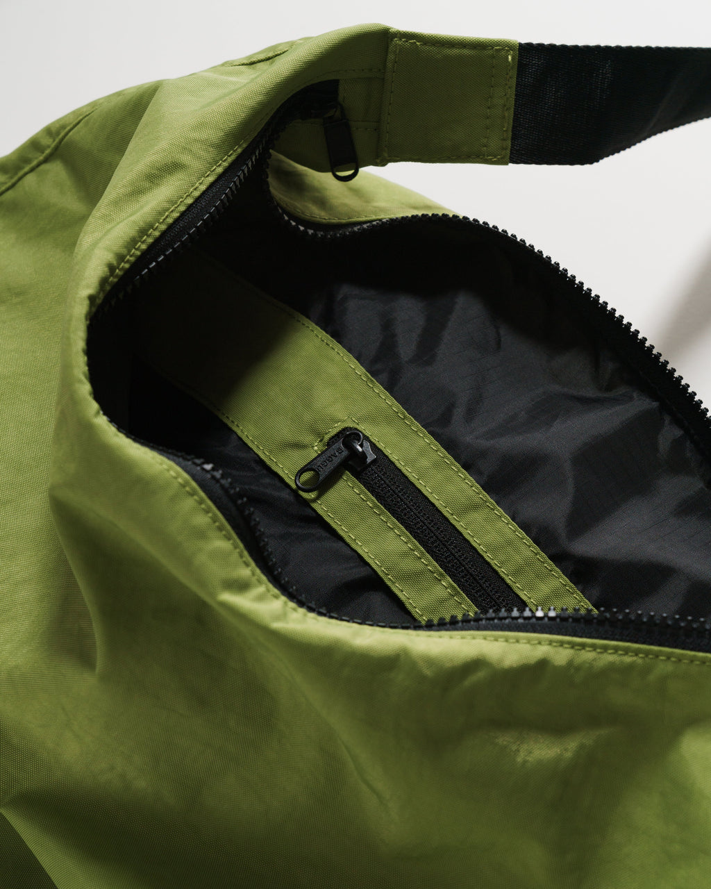 Large Nylon Crescent Bag - Green Apple
