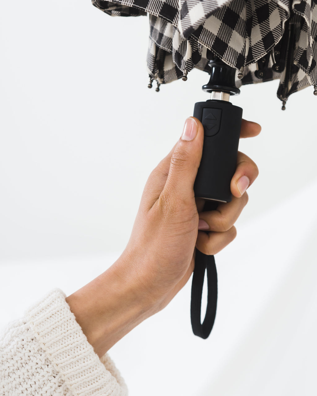 Umbrella - Black Gingham