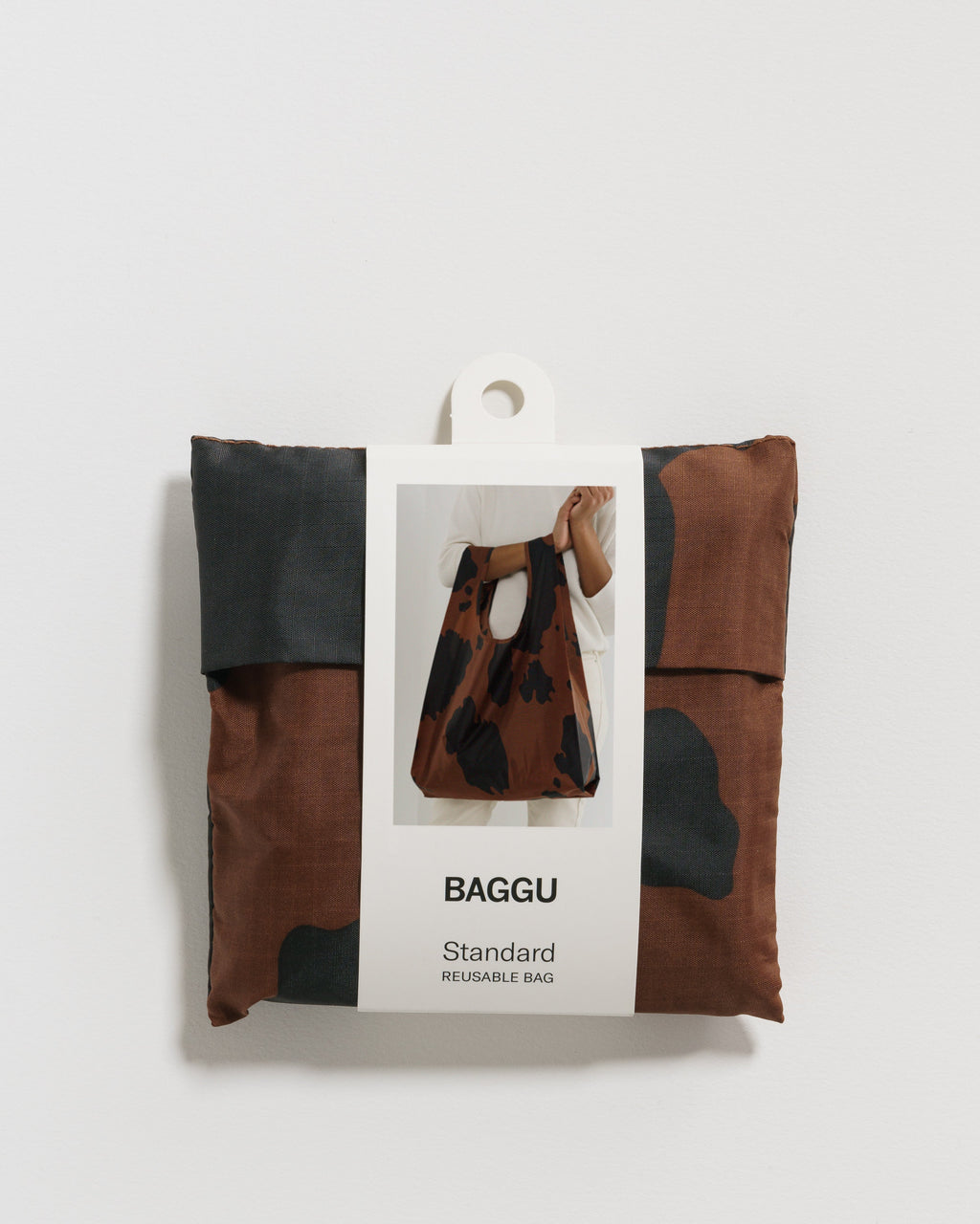 Standard Baggu - Black and Brown Cow