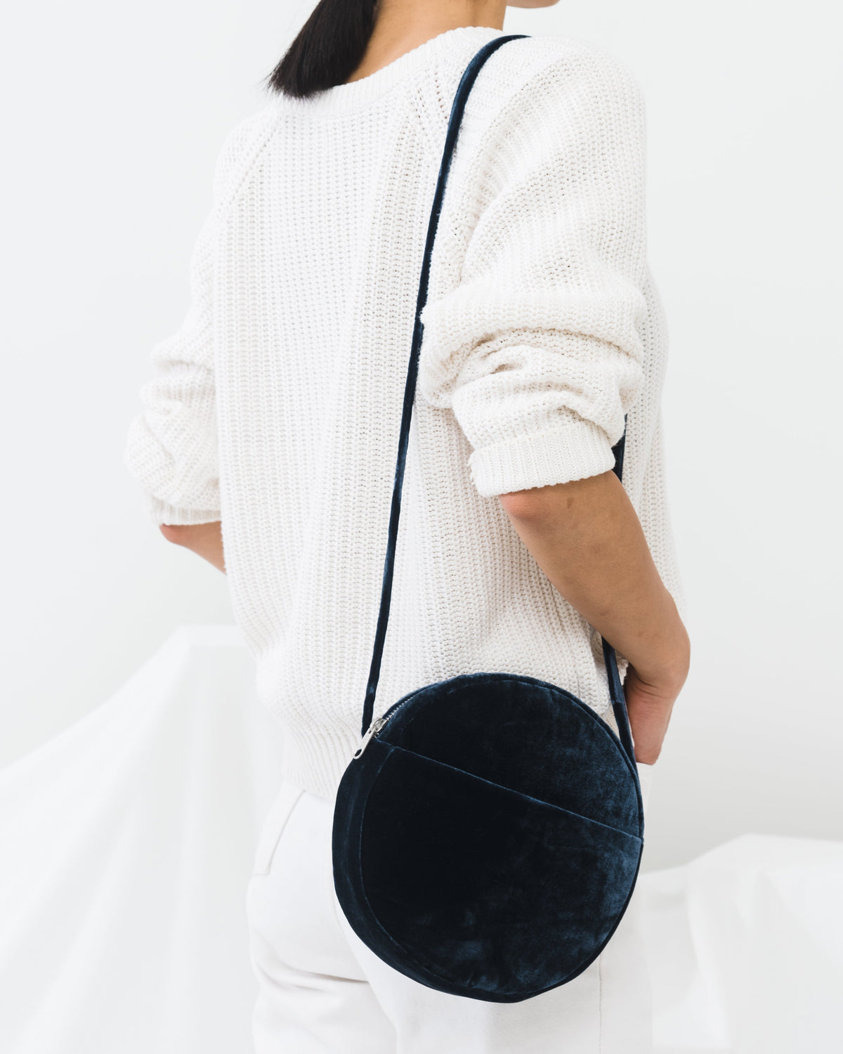 Velvet Circle Purse - Indigo Velvet
