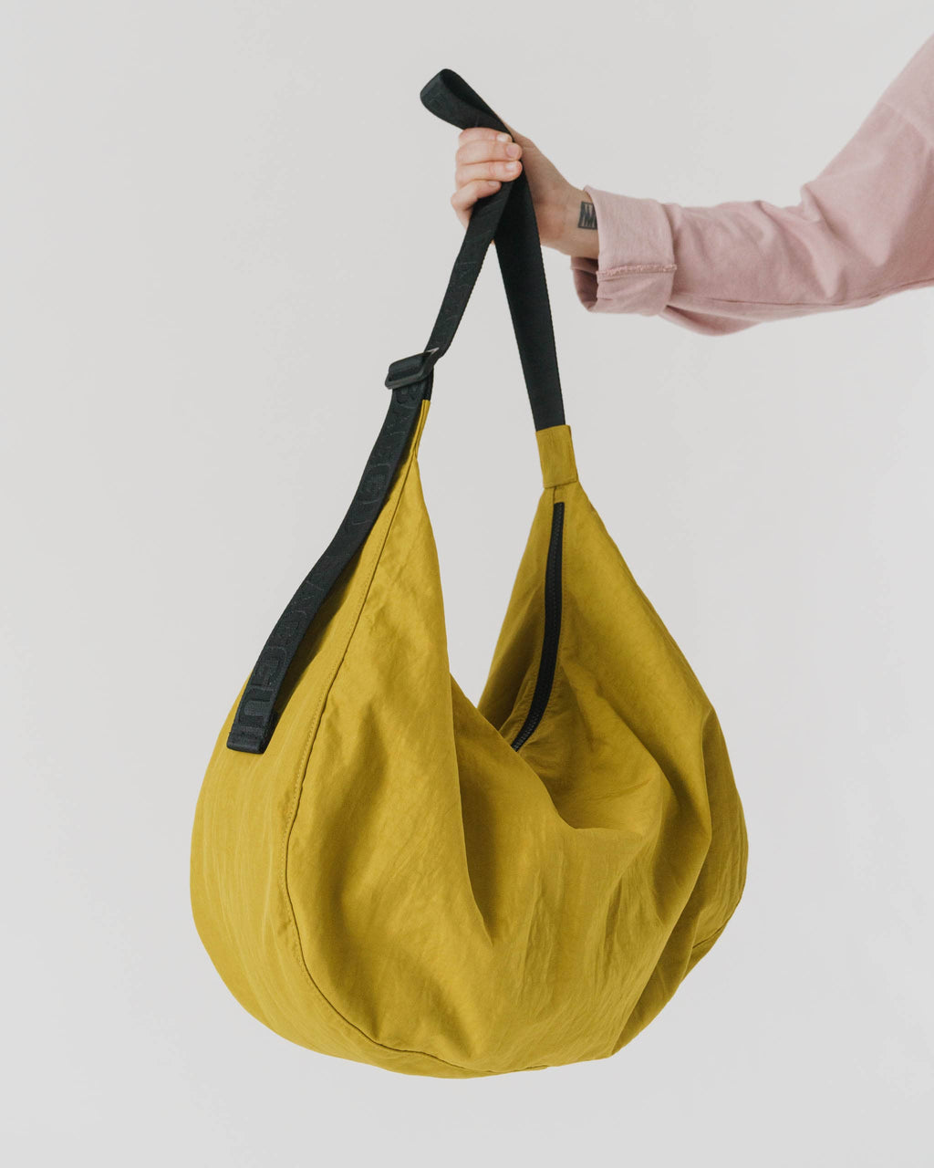 Large Nylon Crescent Bag - Lentil