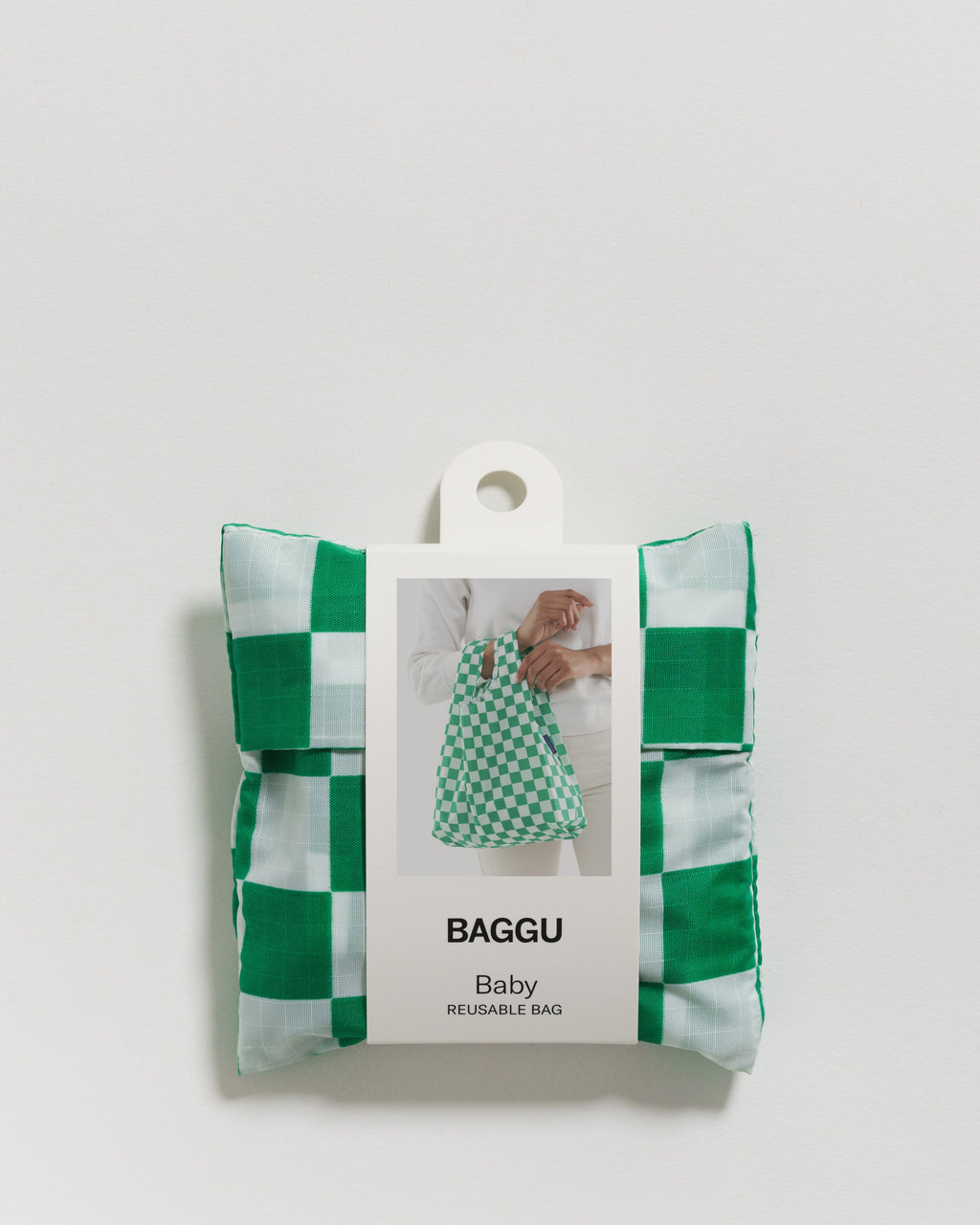Baby Baggu - Green Checkerboard
