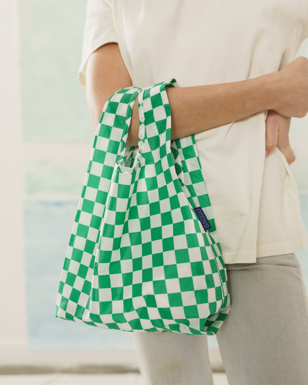 Baby Baggu - Green Checkerboard