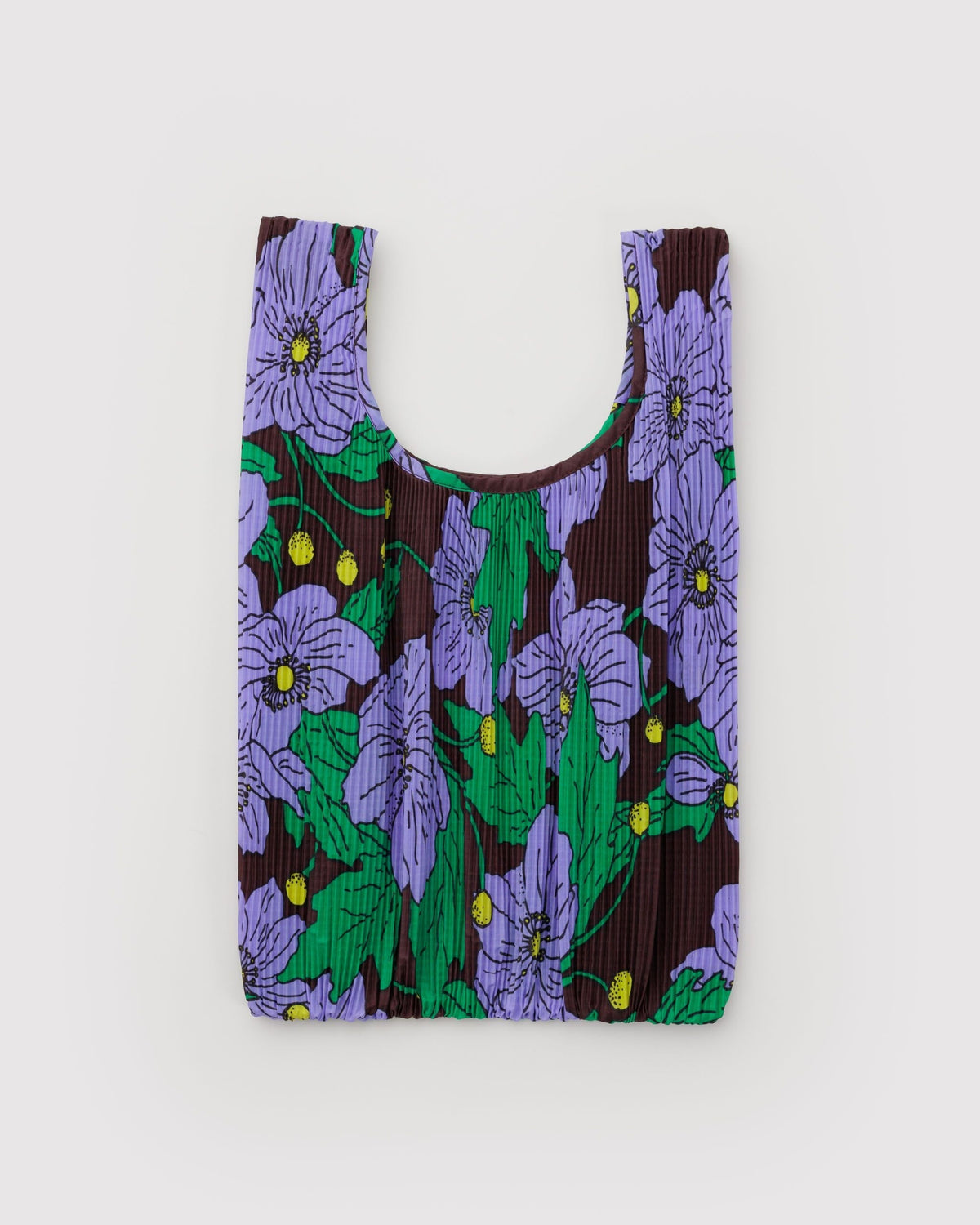 Pleated Baggu - Maroon Poppy