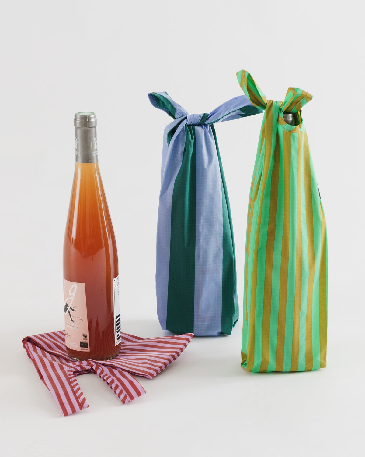 Wine Baggu Set of 3 - Afternoon Stripes