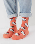 Crew Sock - Hello Kitty Persimmon