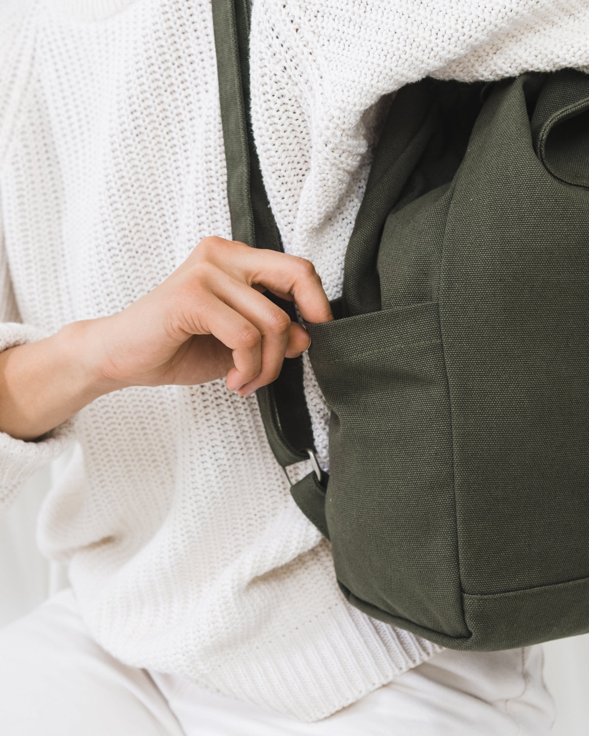 Drawstring Backpack - Dark Olive -2018 Amazon