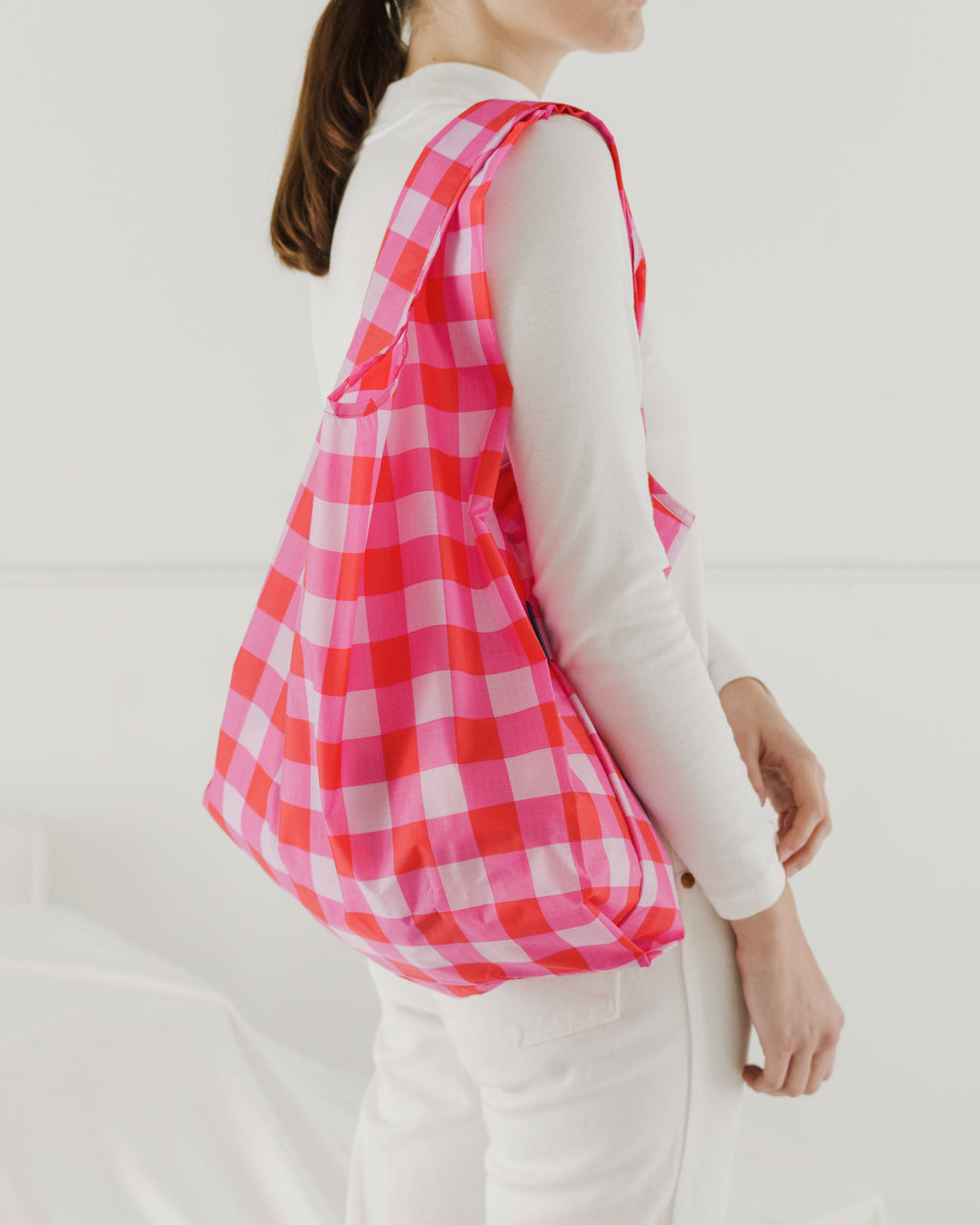 Standard Baggu - Big Check Magenta