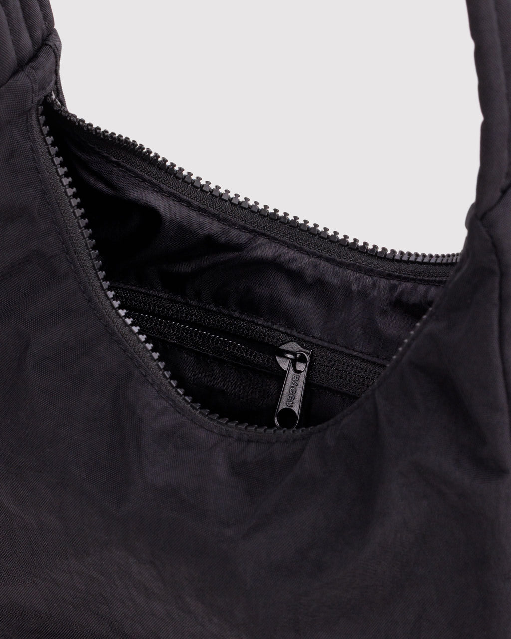 Mini Nylon Shoulder Bag - Black