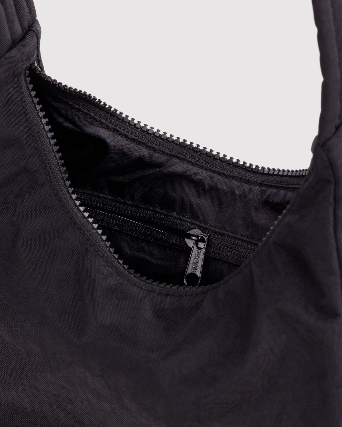 Mini Nylon Shoulder Bag - Black