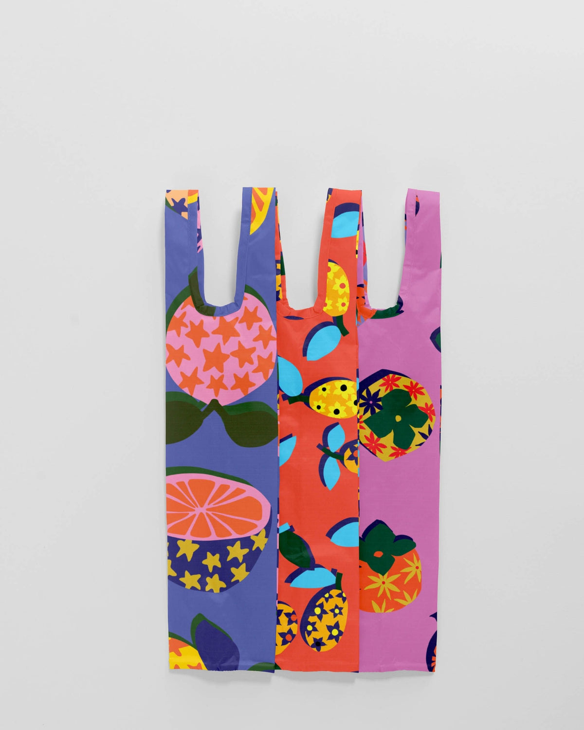 Wine Baggu Set of 3 - Collaged Fruit