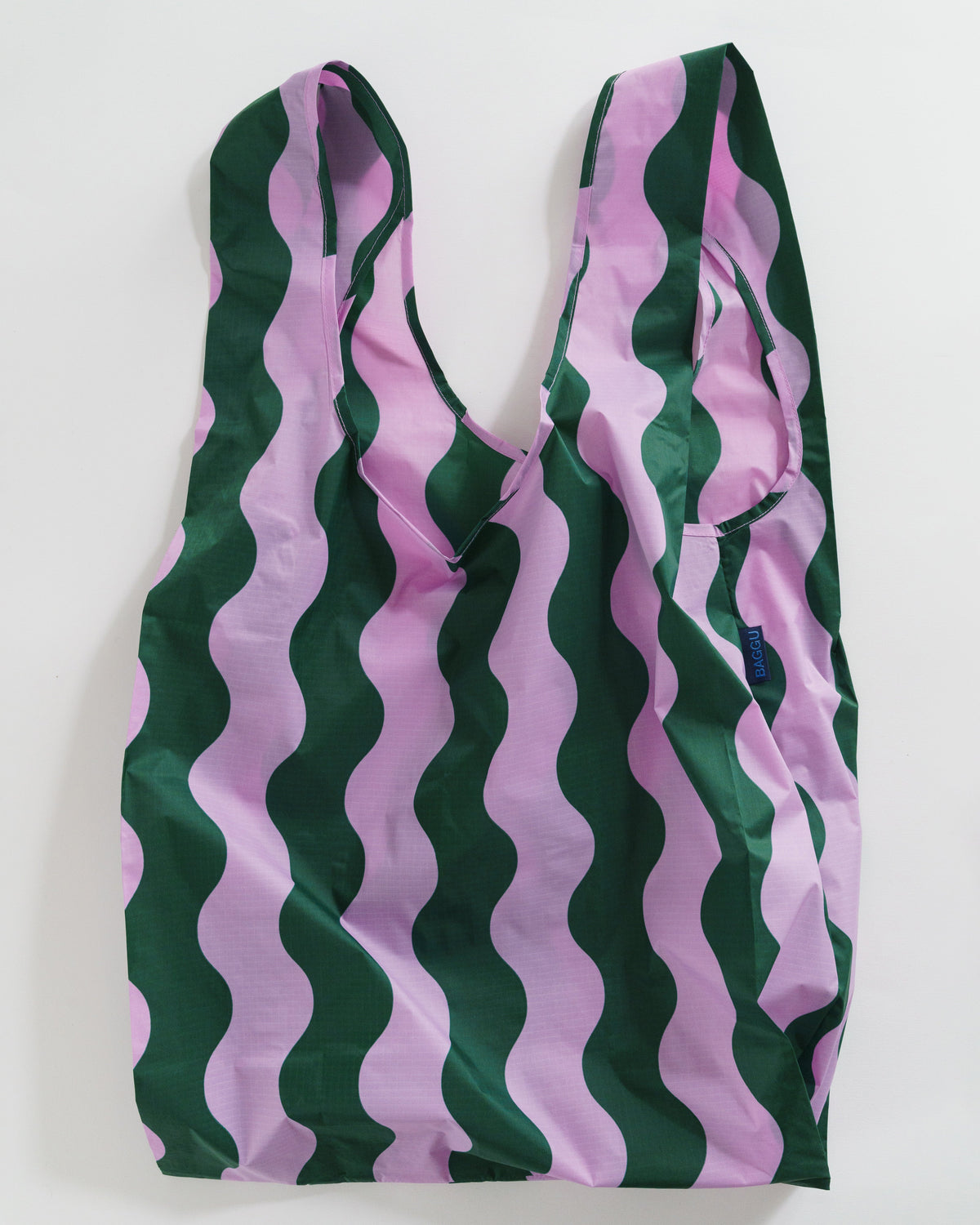 Big Baggu - Wavy Stripe - Pink and Green