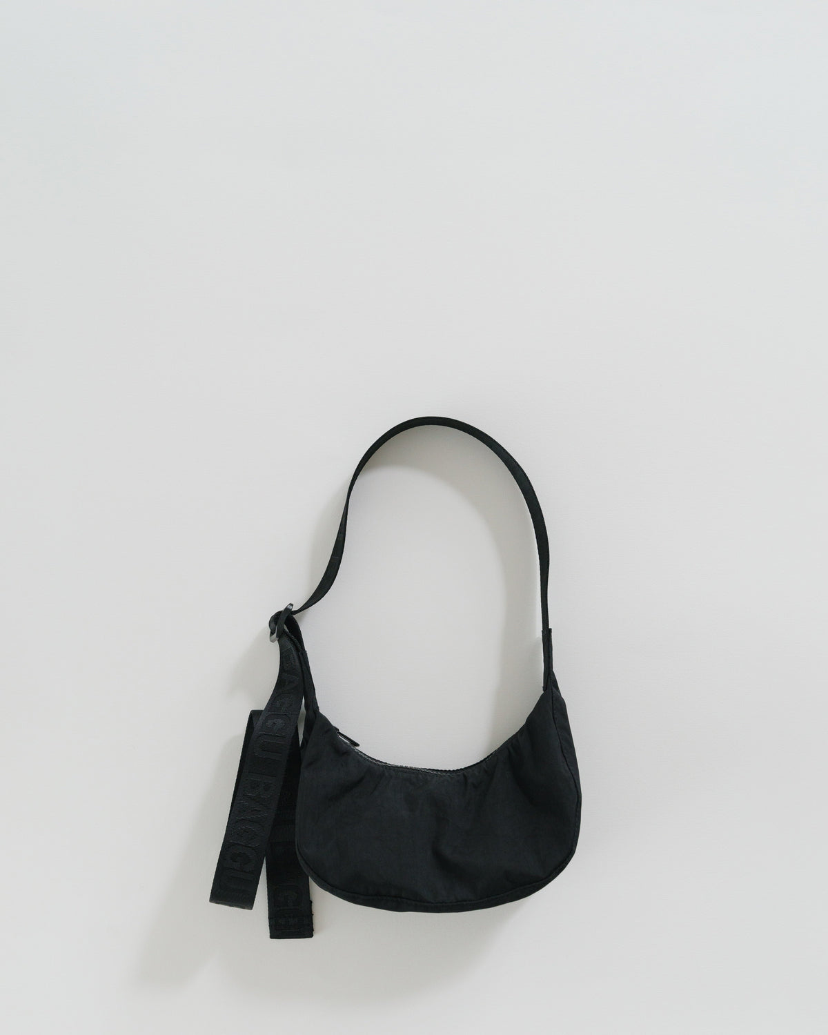 Mini Nylon Crescent Bag - Black