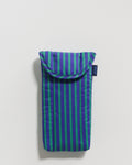 Puffy Glasses Sleeve - Stripe-Cobalt and Jade