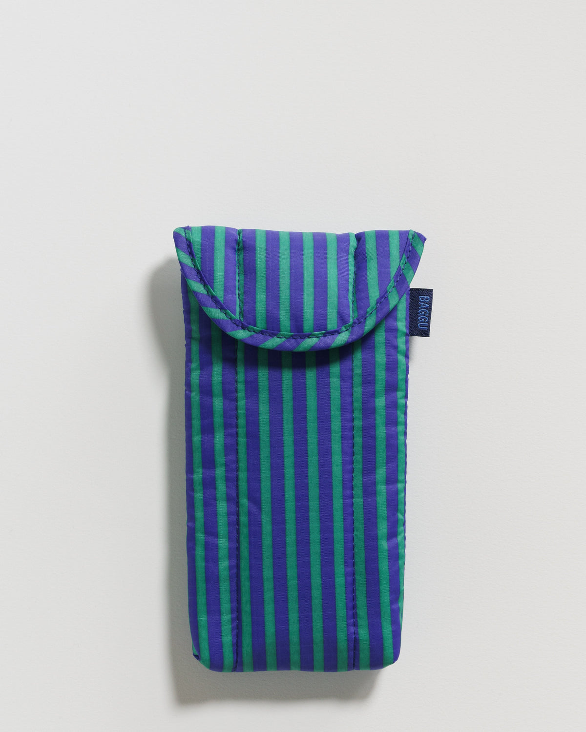 Puffy Glasses Sleeve - Stripe-Cobalt and Jade