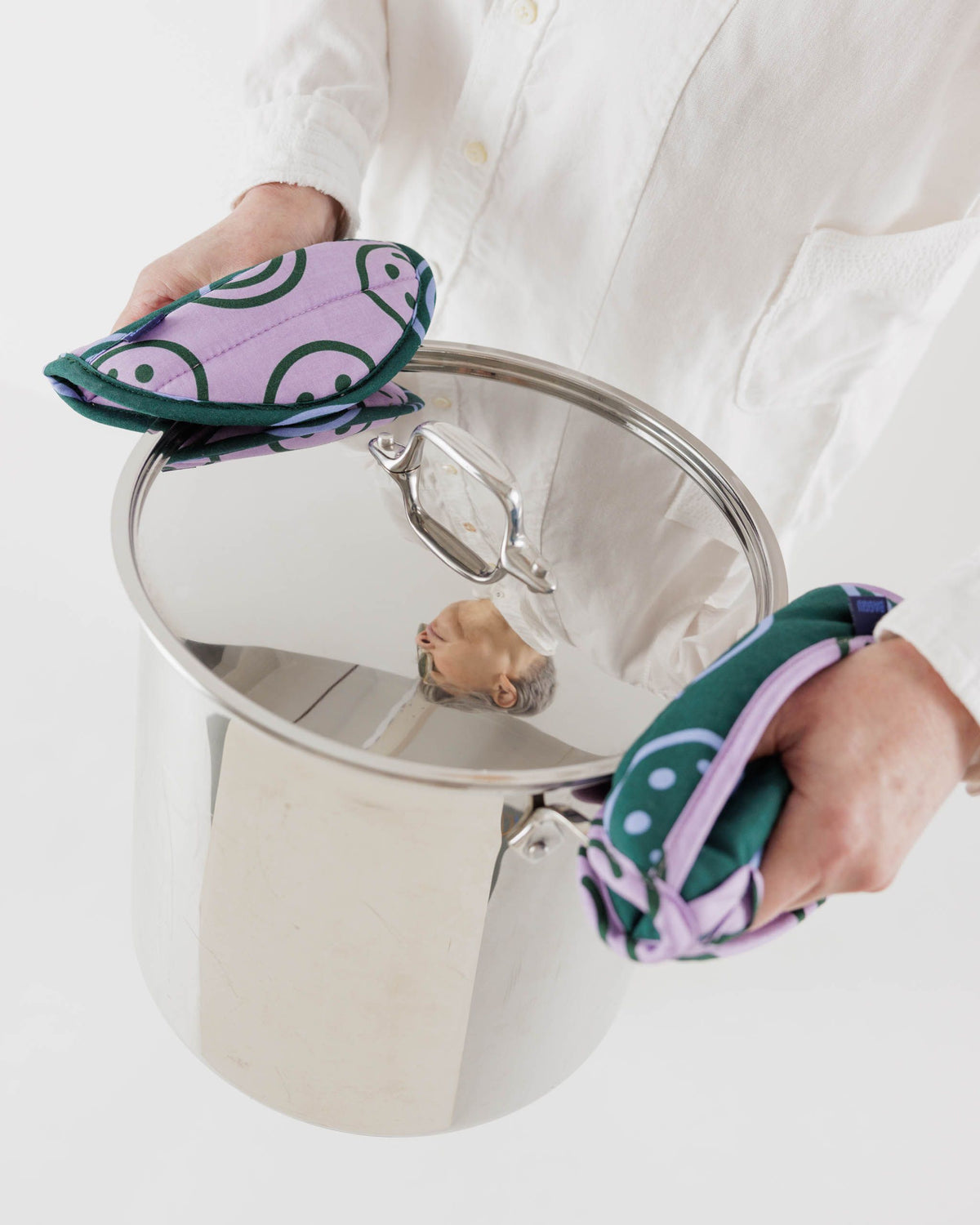 Pot Holder Set of 2 - Lavender Forest Happy