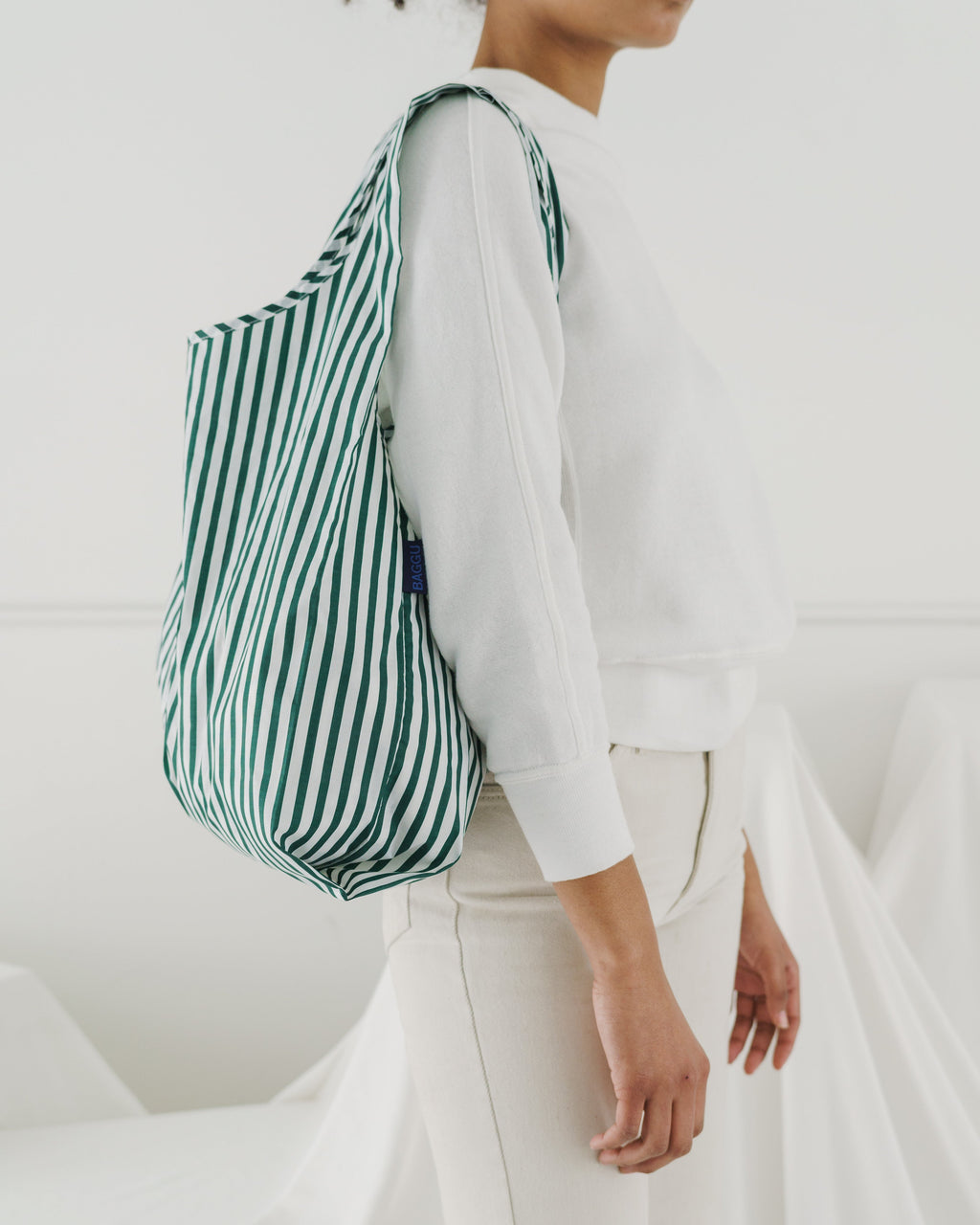 Standard Baggu - Green Hunter Stripe