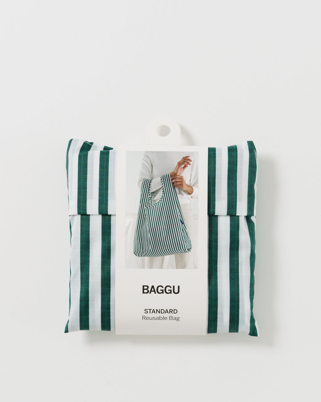 Standard Baggu - Green Hunter Stripe
