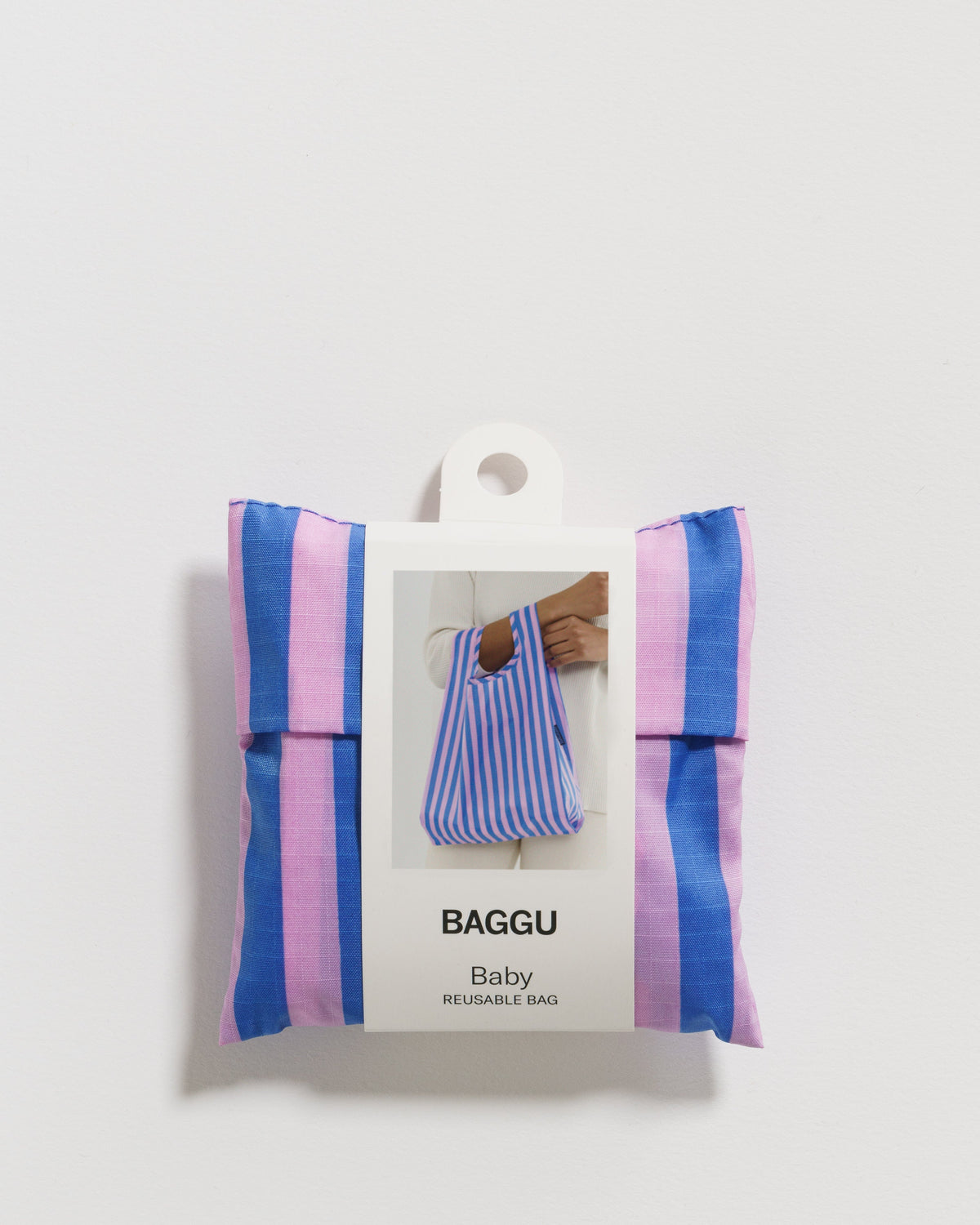 Baby Baggu - Pink and Blue Stripe