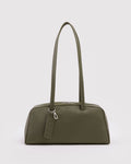Recycled Leather Bowler Bag - Loden