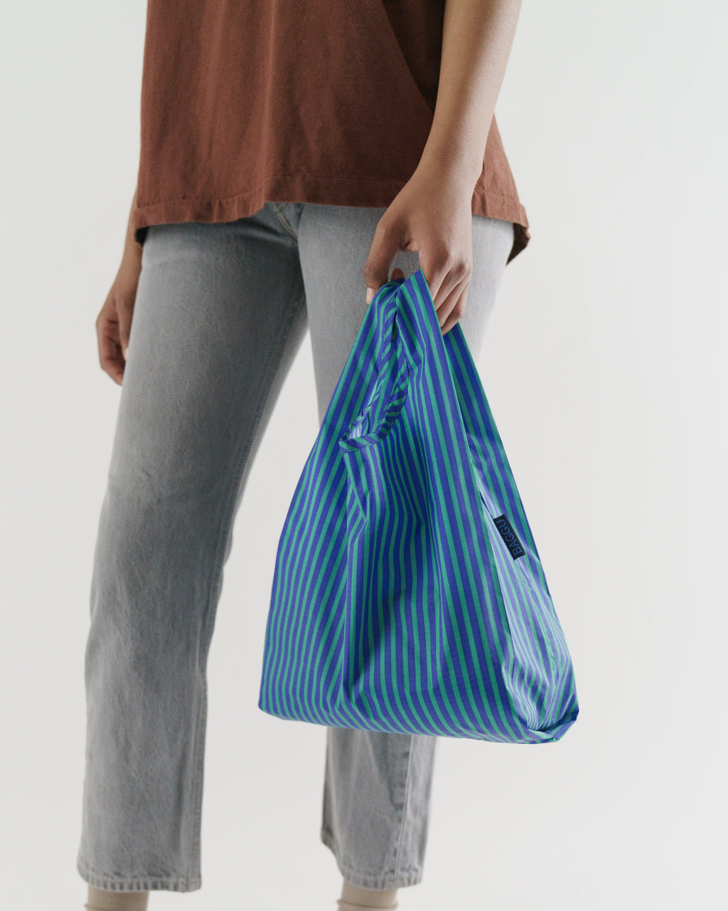 Baby Baggu - Cobalt and Jade Stripe