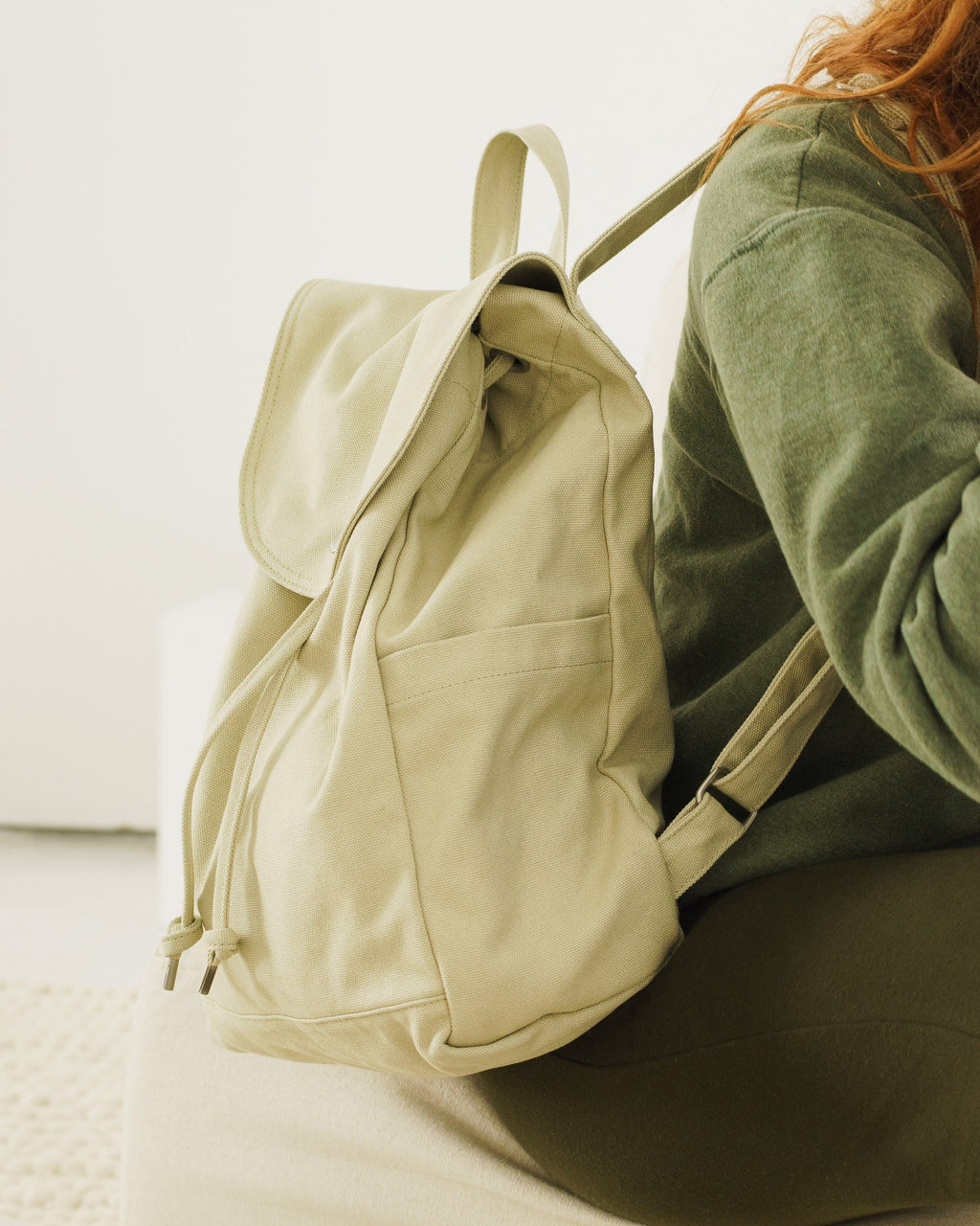 Drawstring Backpack - Matcha