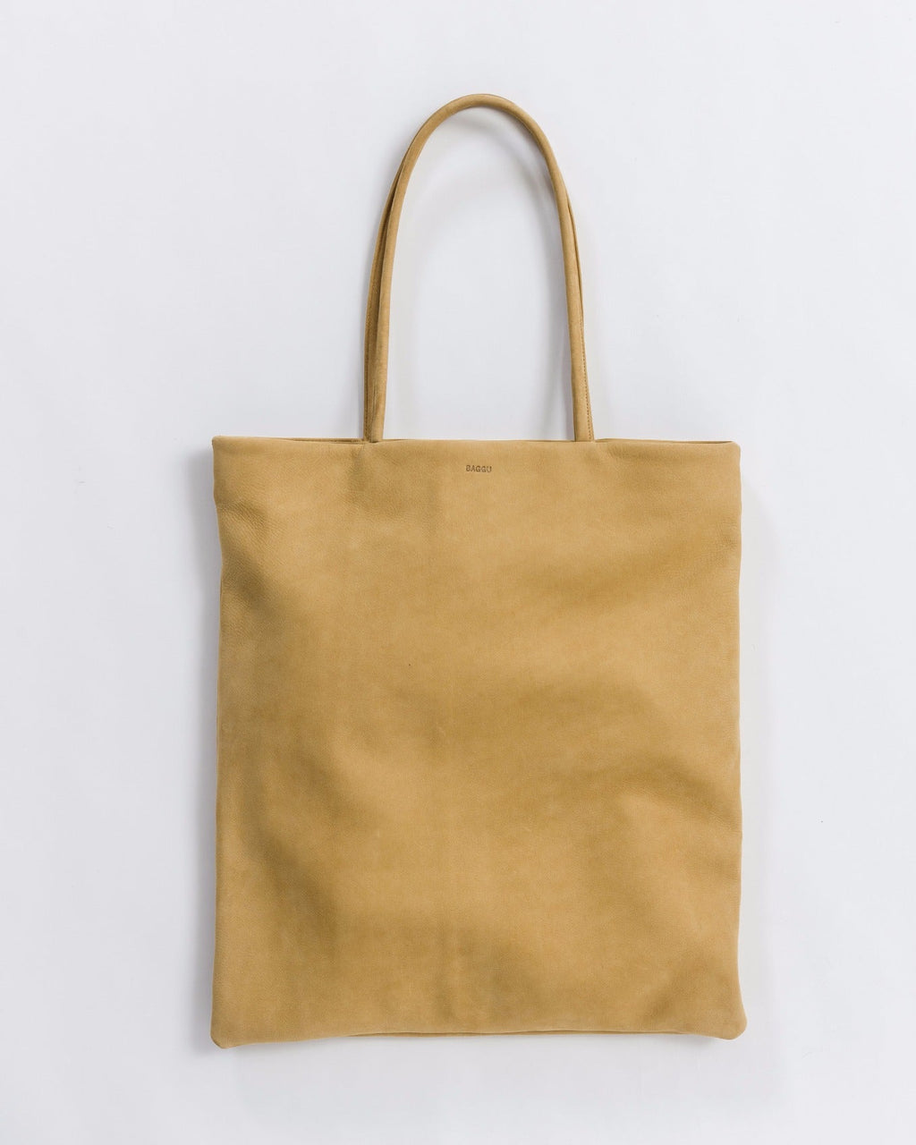 Flat Tote - Honey Nubuck