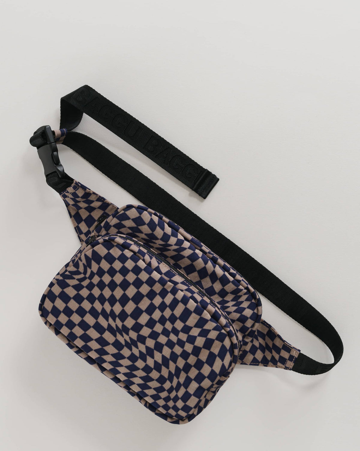Fanny Pack - Indigo Trippy Checker